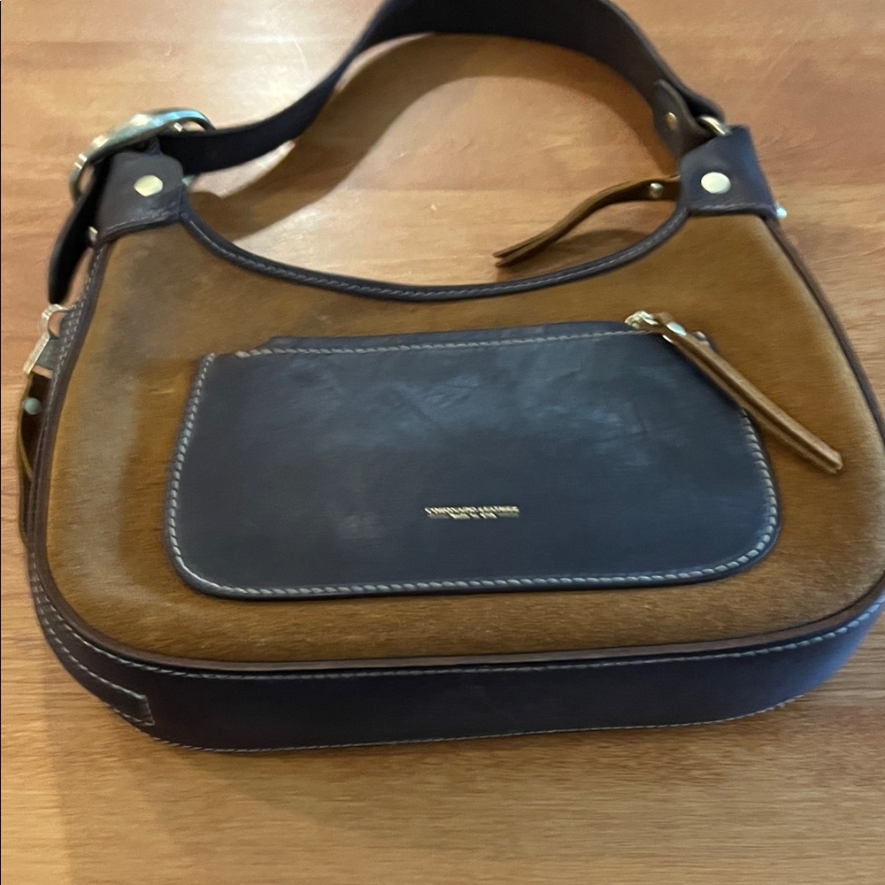 Elegant Brown and Black Shoulder Bag